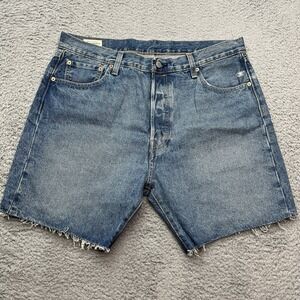 Levi's 501 '93 Button Fly Cut-Off Shorts Mens 36x7 Blue Premium Big E Tag